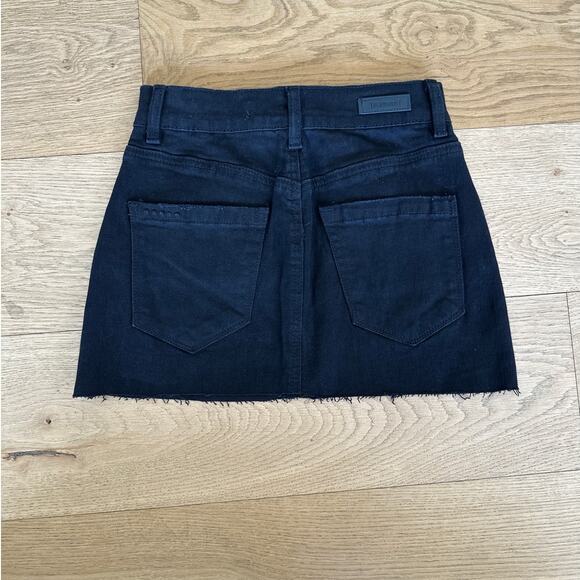 Blank NYC - Raw Hem Denim Mini Skirt in Black - Picture 3 of 3